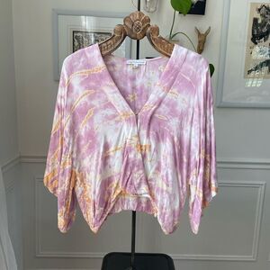 Young Fabulous & Broke Tia Top Orchid Tie Dye  Kimono M